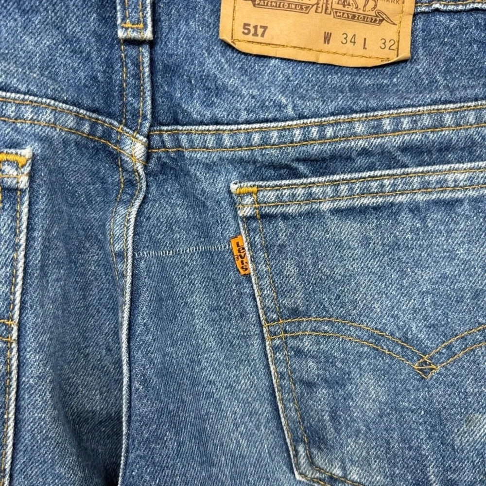 Vintage Levis Jeans men's 34x32 Blue Denim 517 Orange Tab Made In USA 90s Rodeo